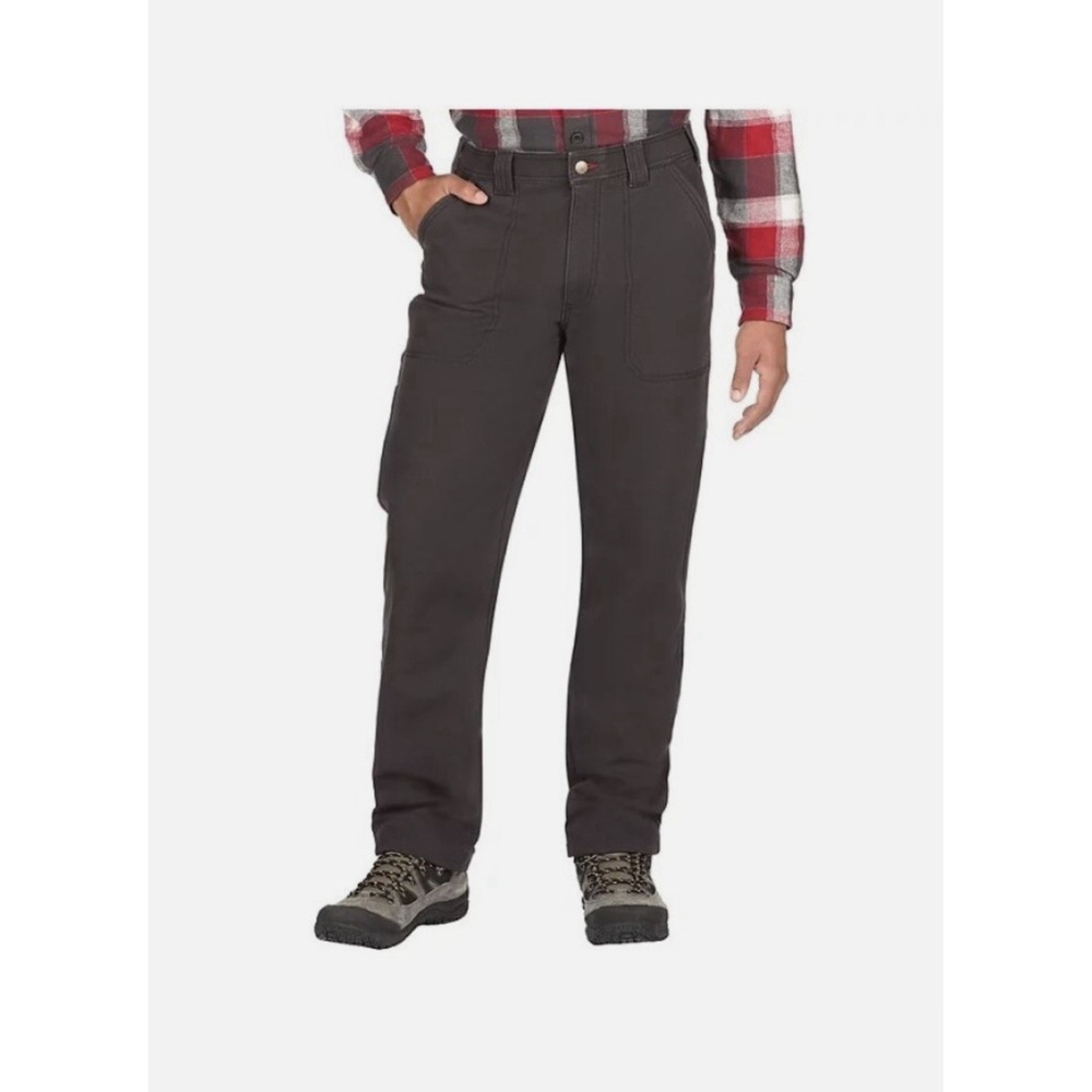 Coleman Fleece Lined Stretch Tear Resistant Utility Pants Mens 32x30 Gray
